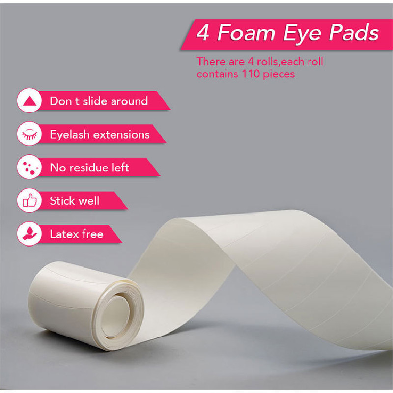 110 vnt / Roll Eyelash Foam Tapes Micropore Tape blakstienoms Under Eye Pads Blakstienų priauginimo juosta Eye Patch Gelio pagalvėlės, skirtos Cilia