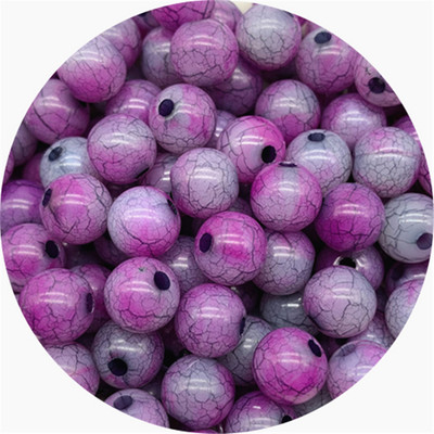 30 tk/partii 8 mm akrüülist pragudega helmed ümmarguse kujuga vahehelmed ehete valmistamiseks DIY võlusid käevõru kaelakee tarvikud