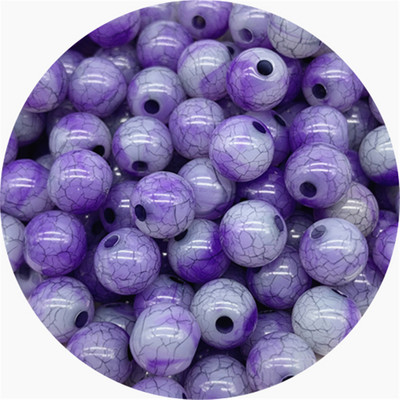 30 tk/partii 8 mm akrüülist pragudega helmed ümmarguse kujuga vahehelmed ehete valmistamiseks DIY võlusid käevõru kaelakee tarvikud