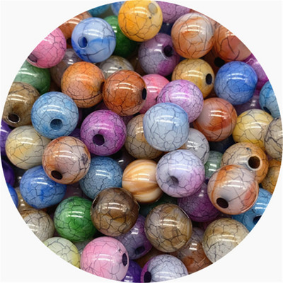 30 tk/partii 8 mm akrüülist pragudega helmed ümmarguse kujuga vahehelmed ehete valmistamiseks DIY võlusid käevõru kaelakee tarvikud