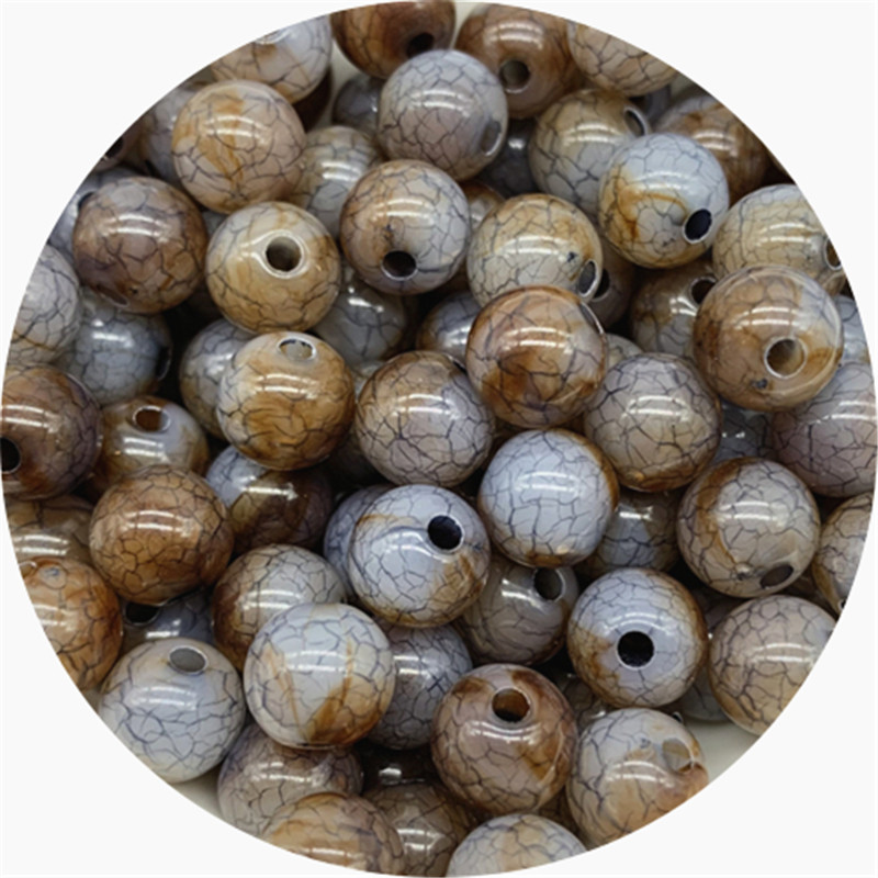 30 tk/partii 8 mm akrüülist pragudega helmed ümmarguse kujuga vahehelmed ehete valmistamiseks DIY võlusid käevõru kaelakee tarvikud