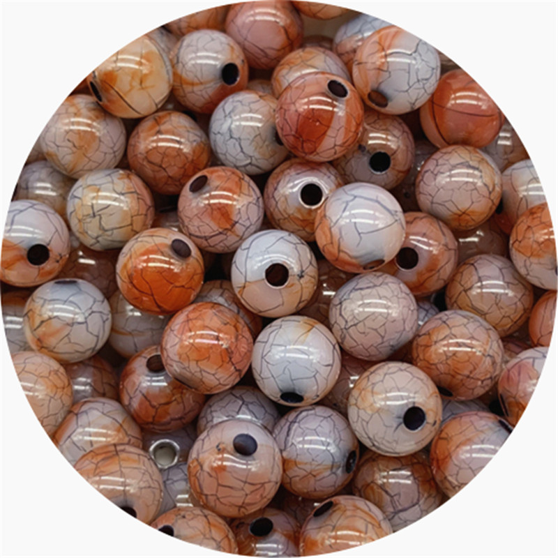 30 tk/partii 8 mm akrüülist pragudega helmed ümmarguse kujuga vahehelmed ehete valmistamiseks DIY võlusid käevõru kaelakee tarvikud