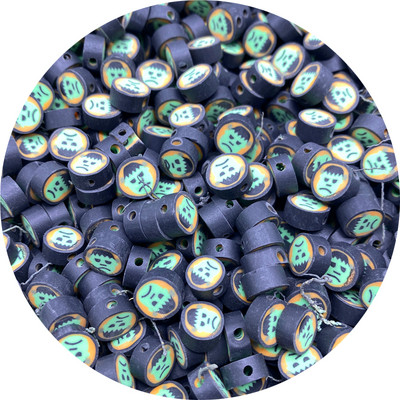 30 tk/partii 10 mm Halloweeni savihelmed Polümeersavist vahehelmed ehete valmistamiseks DIY käsitsi valmistatud käsitöö Halloweeni kaunistus