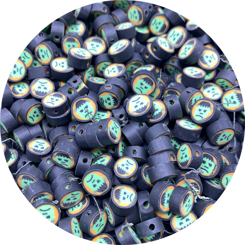 30 tk/partii 10 mm Halloweeni savihelmed Polümeersavist vahehelmed ehete valmistamiseks DIY käsitsi valmistatud käsitöö Halloweeni kaunistus