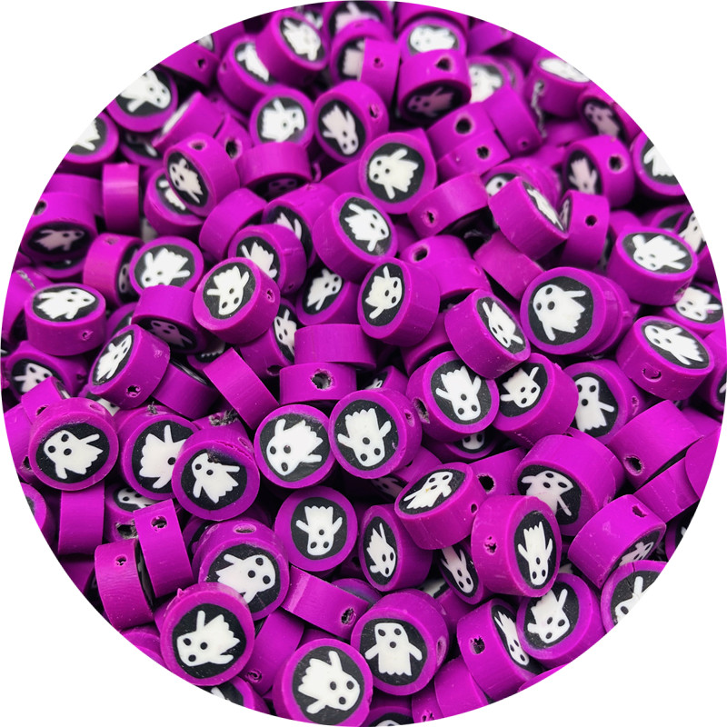 30 tk/partii 10 mm Halloweeni savihelmed Polümeersavist vahehelmed ehete valmistamiseks DIY käsitsi valmistatud käsitöö Halloweeni kaunistus