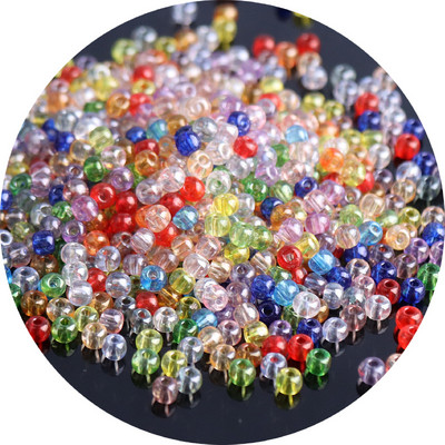 Ühtsed 2/3/4 mm Olingi läbipaistvad klaasist seemnehelmed Värvilised Tšehhi ümmargused vahehelmed isetegemise jaoks ehete käevõru valmistamise tarvikud
