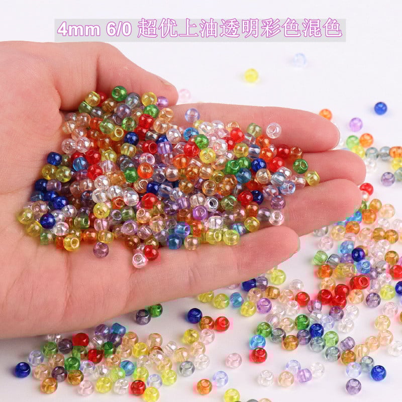 Ühtsed 2/3/4 mm Olingi läbipaistvad klaasist seemnehelmed Värvilised Tšehhi ümmargused vahehelmed isetegemise jaoks ehete käevõru valmistamise tarvikud