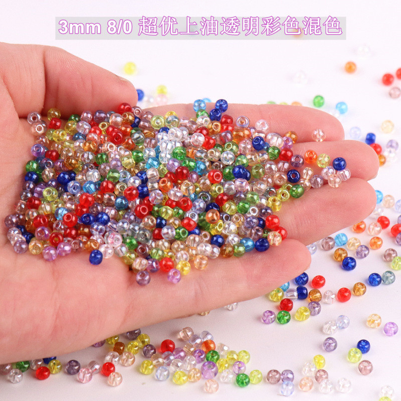 Ühtsed 2/3/4 mm Olingi läbipaistvad klaasist seemnehelmed Värvilised Tšehhi ümmargused vahehelmed isetegemise jaoks ehete käevõru valmistamise tarvikud