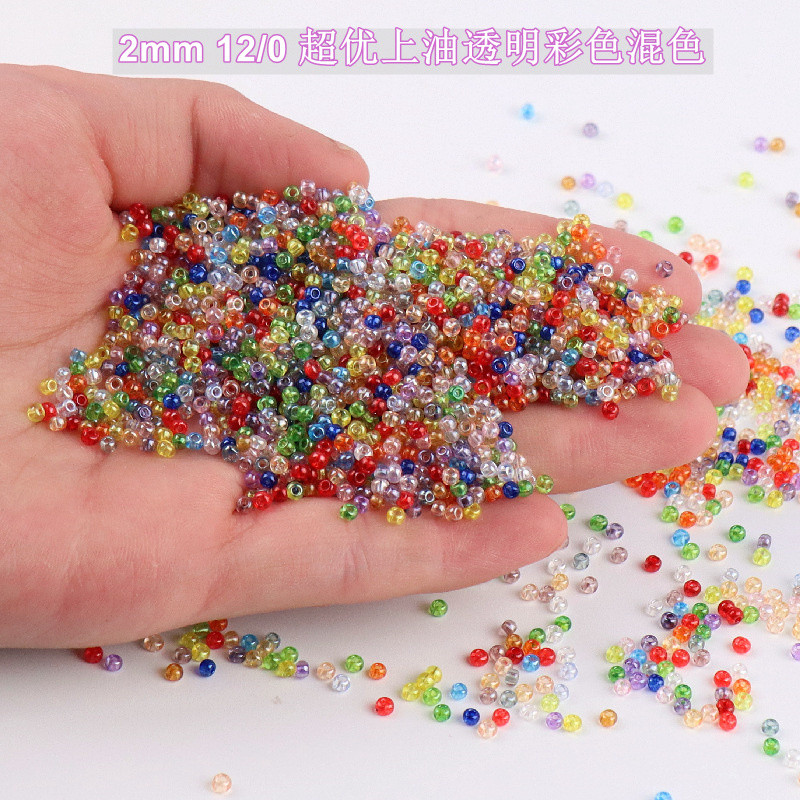 Ühtsed 2/3/4 mm Olingi läbipaistvad klaasist seemnehelmed Värvilised Tšehhi ümmargused vahehelmed isetegemise jaoks ehete käevõru valmistamise tarvikud