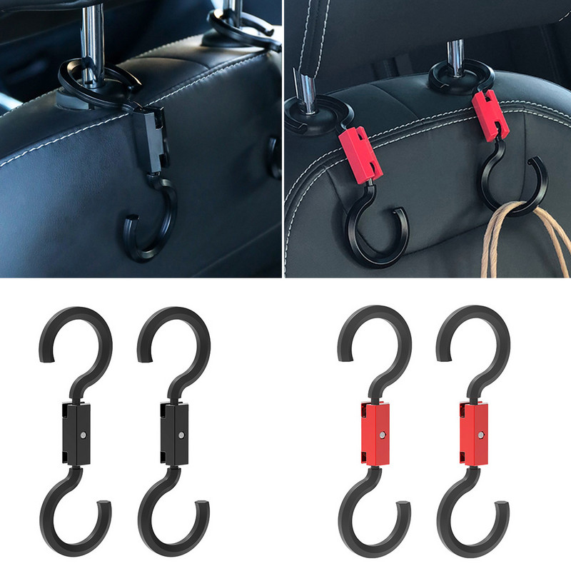 1 ζεύγος Προσκέφαλο Αυτοκινήτου Γάντζος Κάθισμα Πλάτη ABS Γάντζος Φορητό κρεμαστή θήκη ρούχων Ρυθμιζόμενη Περιστρεφόμενη ντουλάπα κρεβατοκάμαρας Γάντζοι Αρκούδα 6 KG