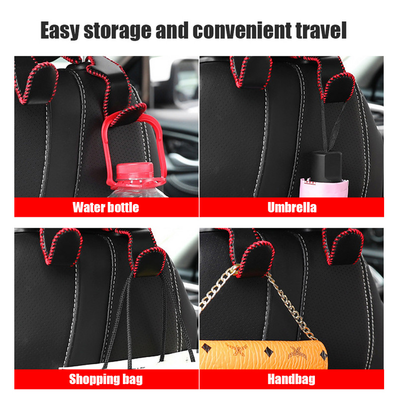 Autoistme peatoe konks roostevabast terasest nahast tagaistme korraldaja riidepuu hoiustamishoidik käekoti riidest sisetarvikute jaoks