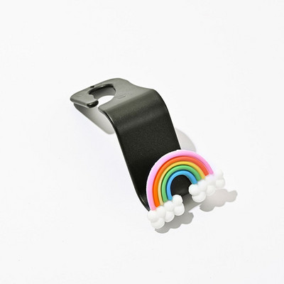 1vnt Universalus automobilio sėdynės atlošo kablys Mielas animacinių filmų sėdynės kablys Automatinis saugojimas Galinės sėdynės kablys Vidinis pakabos laikiklio priedai