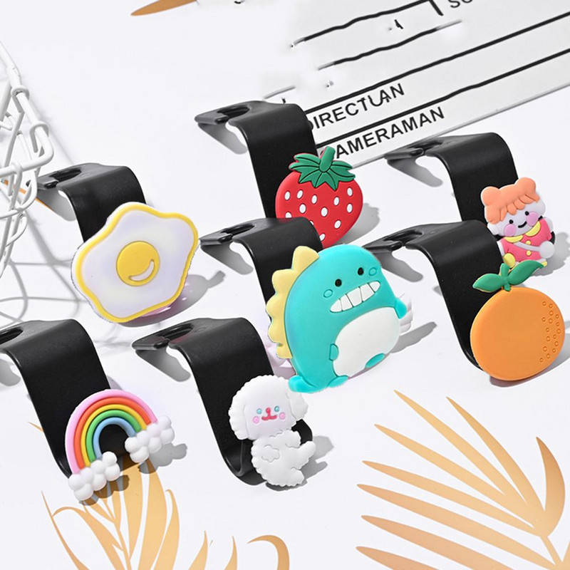 1vnt Universalus automobilio sėdynės atlošo kablys Mielas animacinių filmų sėdynės kablys Automatinis saugojimas Galinės sėdynės kablys Vidinis pakabos laikiklio priedai