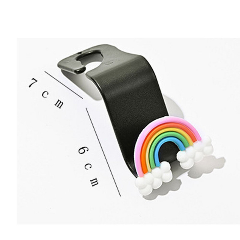 1vnt Universalus automobilio sėdynės atlošo kablys Mielas animacinių filmų sėdynės kablys Automatinis saugojimas Galinės sėdynės kablys Vidinis pakabos laikiklio priedai