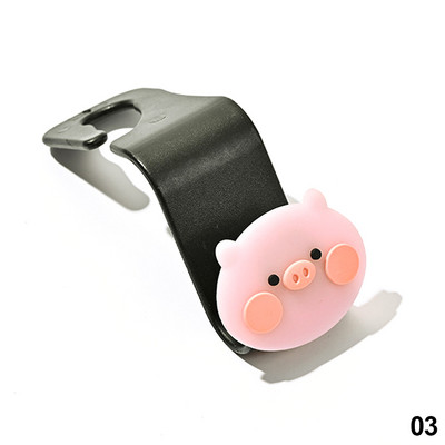 Animacinių filmų automobilio sėdynės atlošo kablys Universalūs nešiojamieji automobilio priedai Vidinis pakabos laikiklis Sandėliavimas automobilio krepšiui, piniginės audeklui papuošti