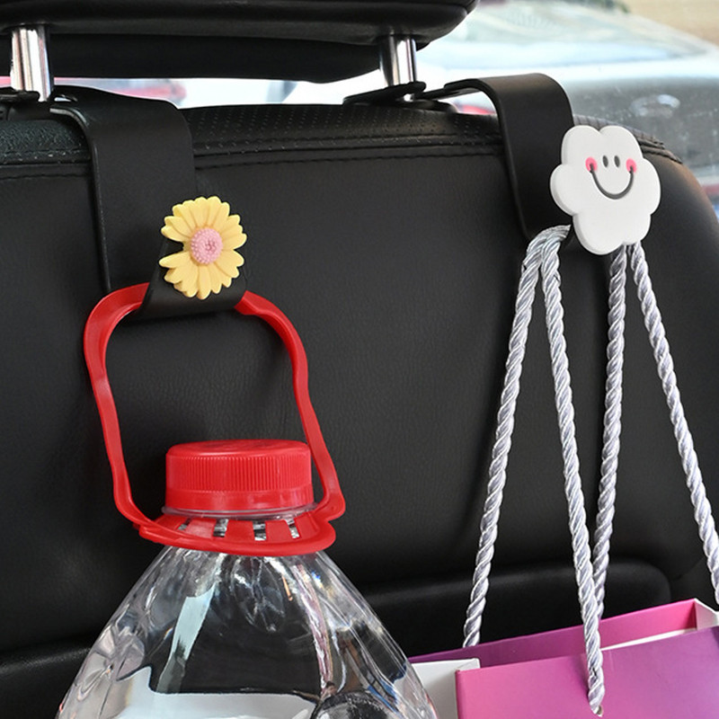 Animacinių filmų automobilio sėdynės atlošo kablys Universalūs nešiojamieji automobilio priedai Vidinis pakabos laikiklis Sandėliavimas automobilio krepšiui, piniginės audeklui papuošti
