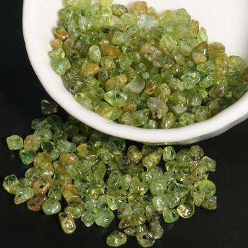 3mm-8mm Φυσική πέτρα ακανόνιστη Peridot Olivine Gravel Chip Loose Spacer Beads for Jewelry Making Diy βραχιόλια Κολιέ 16 ιντσών