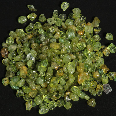 3mm-8mm Φυσική πέτρα ακανόνιστη Peridot Olivine Gravel Chip Loose Spacer Beads for Jewelry Making Diy βραχιόλια Κολιέ 16 ιντσών