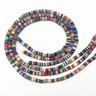 Naujas 4x1 mm plokščias apvalus rankų darbo apvalus polimerinio molio drožlių diskas laisvas tarpiklis papuošalams gaminti „pasidaryk pats“ karolių apyrankė