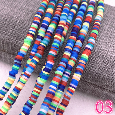 Naujas 4x1 mm plokščias apvalus rankų darbo apvalus polimerinio molio drožlių diskas laisvas tarpiklis papuošalams gaminti „pasidaryk pats“ karolių apyrankė