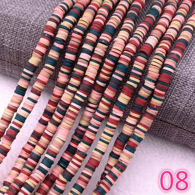 Naujas 4x1 mm plokščias apvalus rankų darbo apvalus polimerinio molio drožlių diskas laisvas tarpiklis papuošalams gaminti „pasidaryk pats“ karolių apyrankė