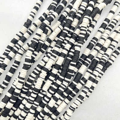 Naujas 4x1 mm plokščias apvalus rankų darbo apvalus polimerinio molio drožlių diskas laisvas tarpiklis papuošalams gaminti „pasidaryk pats“ karolių apyrankė