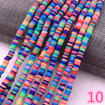 Naujas 4x1 mm plokščias apvalus rankų darbo apvalus polimerinio molio drožlių diskas laisvas tarpiklis papuošalams gaminti „pasidaryk pats“ karolių apyrankė