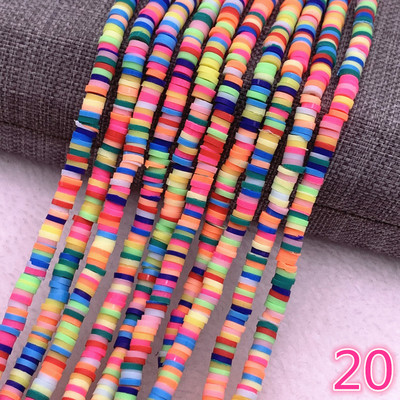 Naujas 4x1 mm plokščias apvalus rankų darbo apvalus polimerinio molio drožlių diskas laisvas tarpiklis papuošalams gaminti „pasidaryk pats“ karolių apyrankė