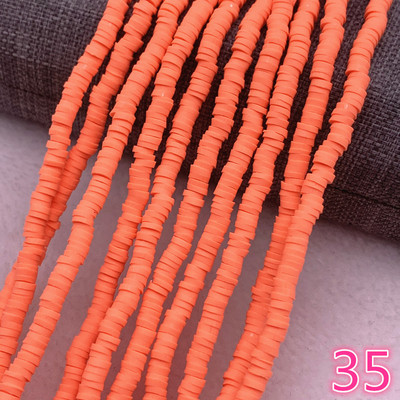 Naujas 4x1 mm plokščias apvalus rankų darbo apvalus polimerinio molio drožlių diskas laisvas tarpiklis papuošalams gaminti „pasidaryk pats“ karolių apyrankė