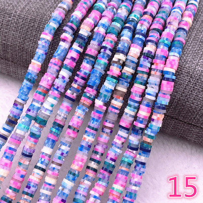 Naujas 4x1 mm plokščias apvalus rankų darbo apvalus polimerinio molio drožlių diskas laisvas tarpiklis papuošalams gaminti „pasidaryk pats“ karolių apyrankė