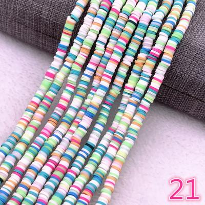 Naujas 4x1 mm plokščias apvalus rankų darbo apvalus polimerinio molio drožlių diskas laisvas tarpiklis papuošalams gaminti „pasidaryk pats“ karolių apyrankė