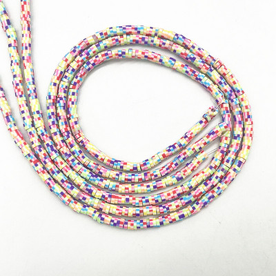 Naujas 4x1 mm plokščias apvalus rankų darbo apvalus polimerinio molio drožlių diskas laisvas tarpiklis papuošalams gaminti „pasidaryk pats“ karolių apyrankė