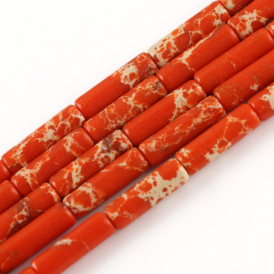 Φυσική Πέτρα Σωλήνας Χάντρες Αχάτες Howlite Loose Spacer Beads For Jewelry Making DIY Βραχιόλι Κυλινδρικές Χάντρες Αξεσουάρ 4x13mm