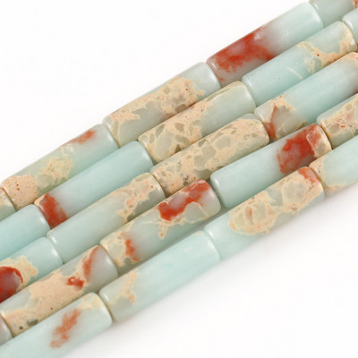 Φυσική Πέτρα Σωλήνας Χάντρες Αχάτες Howlite Loose Spacer Beads For Jewelry Making DIY Βραχιόλι Κυλινδρικές Χάντρες Αξεσουάρ 4x13mm