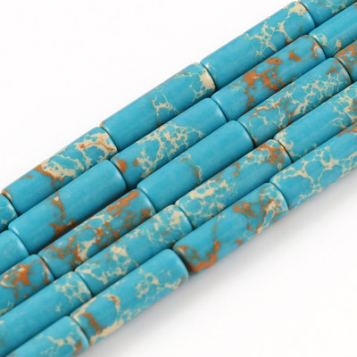 Φυσική Πέτρα Σωλήνας Χάντρες Αχάτες Howlite Loose Spacer Beads For Jewelry Making DIY Βραχιόλι Κυλινδρικές Χάντρες Αξεσουάρ 4x13mm