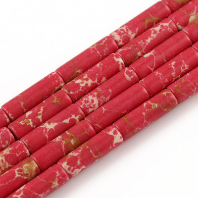 Φυσική Πέτρα Σωλήνας Χάντρες Αχάτες Howlite Loose Spacer Beads For Jewelry Making DIY Βραχιόλι Κυλινδρικές Χάντρες Αξεσουάρ 4x13mm