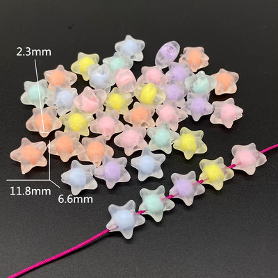 20 kom Akrilne perle u obliku srca s mat efektom Perle u obliku zvijezde Charms Narukvica Ogrlica Perle za izradu nakita DIY dodaci #ZZ04