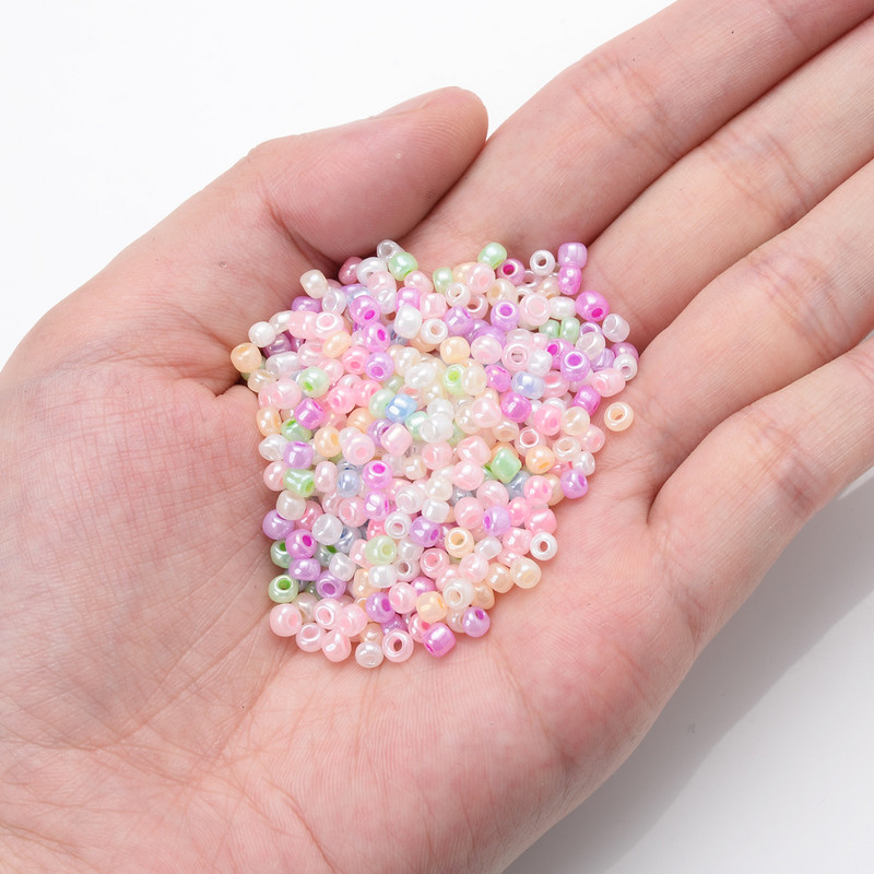 500 τμχ Γούρι 3 χιλιοστών Τσέχικα Γυάλινα Σπόροι Χάντρες Διάστημα Χάντρες για Κατασκευή κοσμημάτων Χειροποίητα DIY Αξεσουάρ κολιέ βραχιόλι Χονδρική