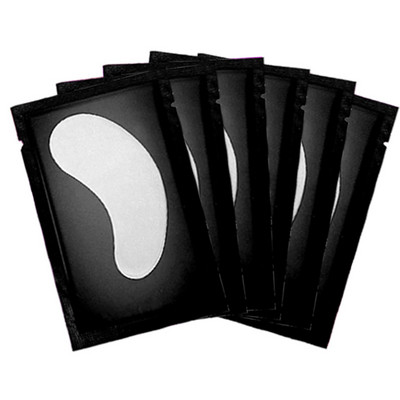 50 porų po akimis blakstienų priauginimo pagalvėlių be pūkelių gelio pleistrų, skirtų grožio salonui dirbtinių blakstienų priauginimui priauginti