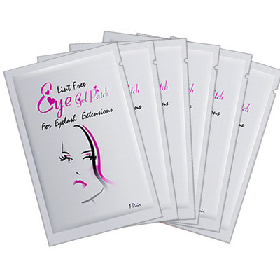 50 porų po akimis blakstienų priauginimo pagalvėlių be pūkelių gelio pleistrų, skirtų grožio salonui dirbtinių blakstienų priauginimui priauginti