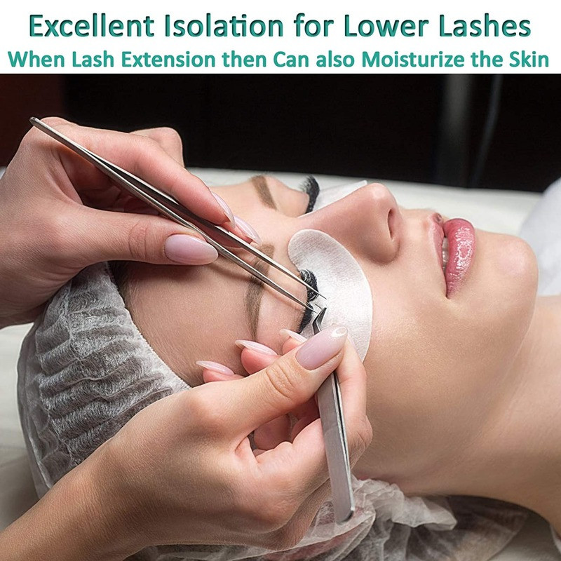 50 porų po akimis blakstienų priauginimo pagalvėlių be pūkelių gelio pleistrų, skirtų grožio salonui dirbtinių blakstienų priauginimui priauginti