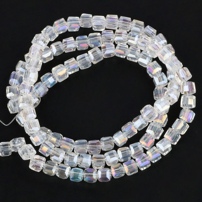 2mm 3mm 4mm AB värvikuubik Austria kristallist klaashelmestest tahutud ruudukujulised lahtised vahehelmed ehete valmistamiseks DIY käevõru kaelakee
