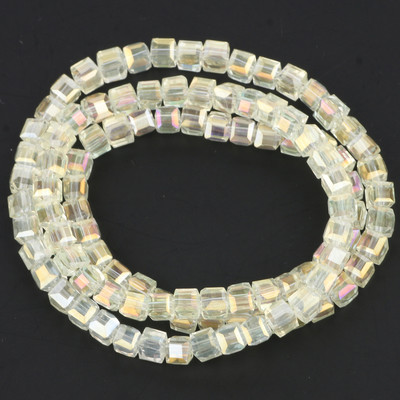 2mm 3mm 4mm AB värvikuubik Austria kristallist klaashelmestest tahutud ruudukujulised lahtised vahehelmed ehete valmistamiseks DIY käevõru kaelakee