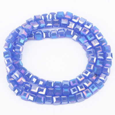 2mm 3mm 4mm AB värvikuubik Austria kristallist klaashelmestest tahutud ruudukujulised lahtised vahehelmed ehete valmistamiseks DIY käevõru kaelakee