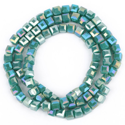 2mm 3mm 4mm AB värvikuubik Austria kristallist klaashelmestest tahutud ruudukujulised lahtised vahehelmed ehete valmistamiseks DIY käevõru kaelakee