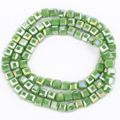 2mm 3mm 4mm AB värvikuubik Austria kristallist klaashelmestest tahutud ruudukujulised lahtised vahehelmed ehete valmistamiseks DIY käevõru kaelakee