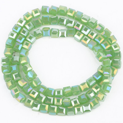 2mm 3mm 4mm AB värvikuubik Austria kristallist klaashelmestest tahutud ruudukujulised lahtised vahehelmed ehete valmistamiseks DIY käevõru kaelakee