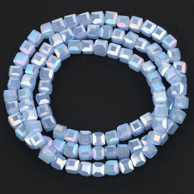 2mm 3mm 4mm AB värvikuubik Austria kristallist klaashelmestest tahutud ruudukujulised lahtised vahehelmed ehete valmistamiseks DIY käevõru kaelakee