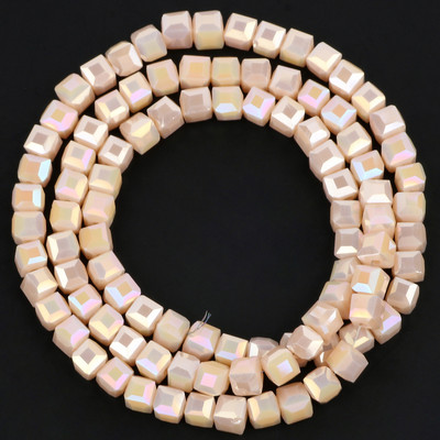 2mm 3mm 4mm AB värvikuubik Austria kristallist klaashelmestest tahutud ruudukujulised lahtised vahehelmed ehete valmistamiseks DIY käevõru kaelakee