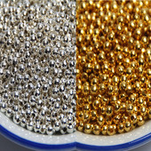 3-14 χιλιοστά Χρυσό Χρώμα Ασημί Χρώμα Χαλαρά Σπόροι Μπαλών Χάντρες CCB Απομίμηση Πέρλες Αποστάτης Χάντρες για Κοσμήματα Κατασκευή DIY Βραχιόλι κολιέ
